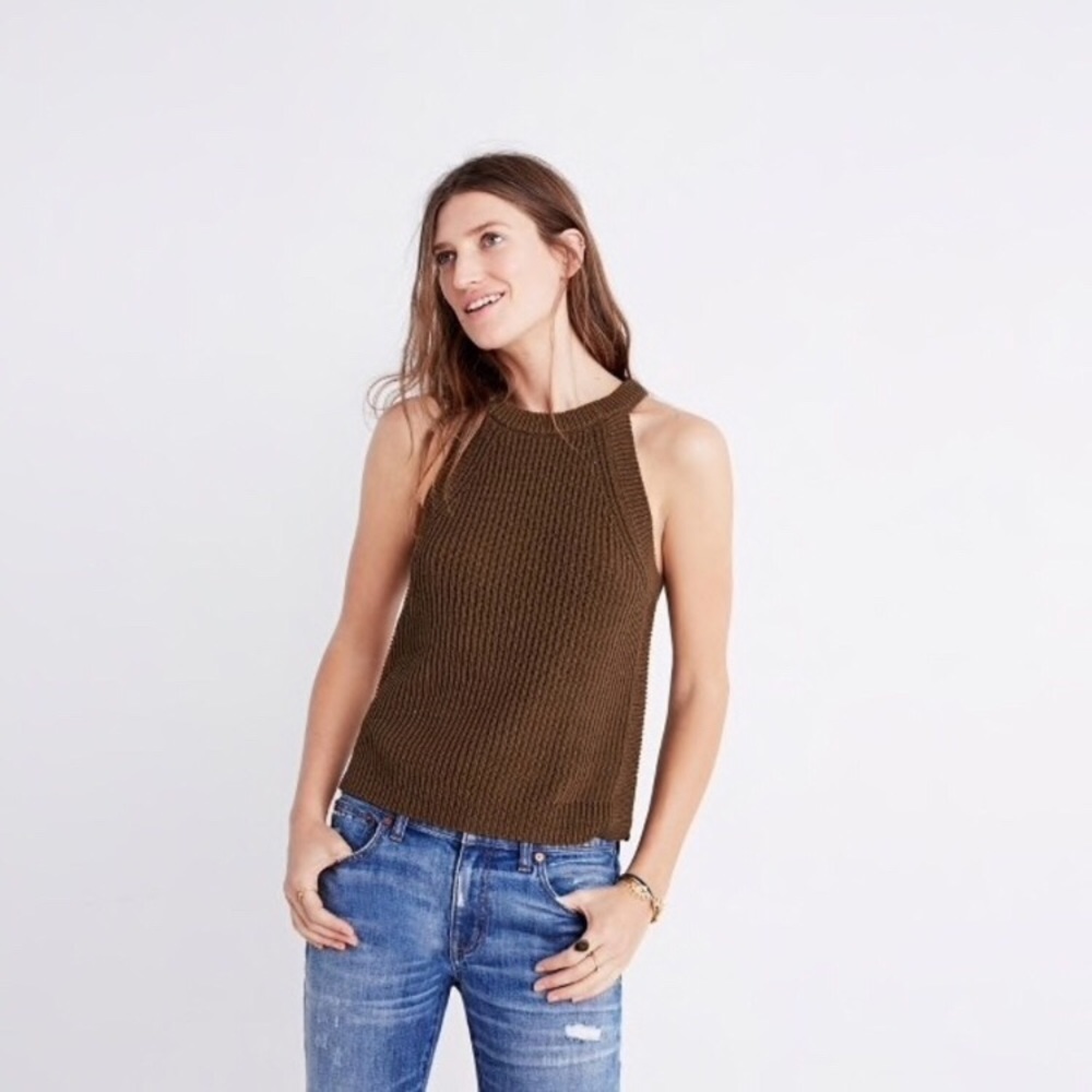 Madewell Green Sweater Tank